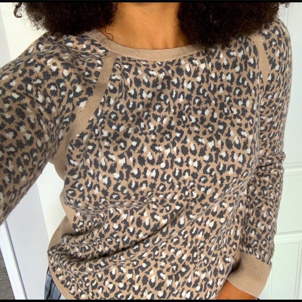 Ann Taylor LOFT Cheetah Print Sweater